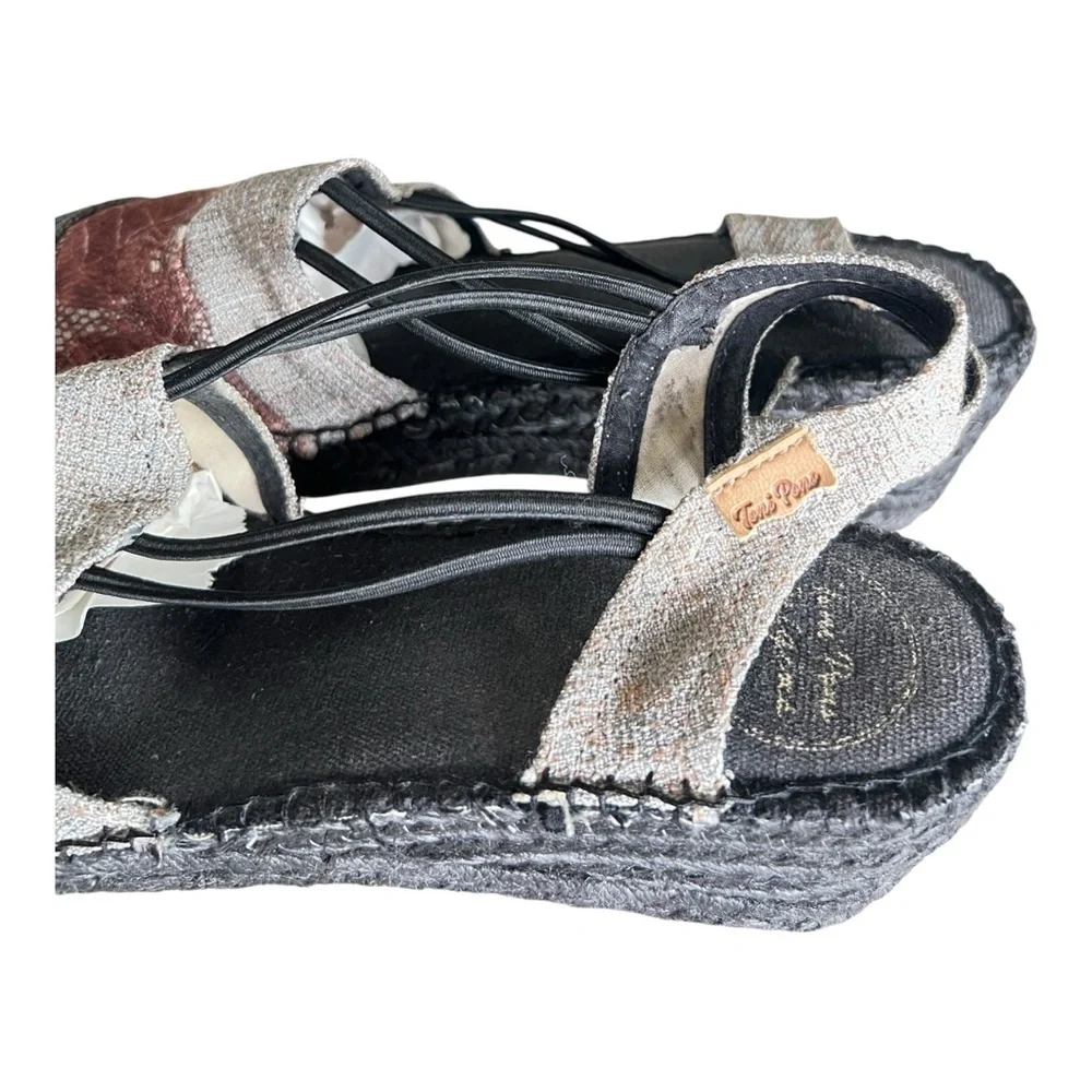 Toni Pons Elegant Women's Espadrilles - Black and Pink Size 11
